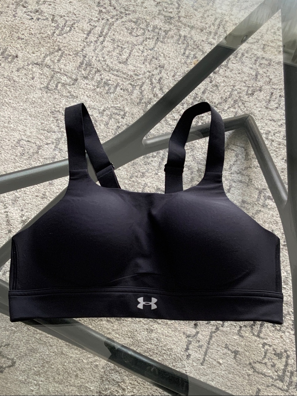 Under Armour Black Seamless Support Sports Bra with Wide Straps 36B